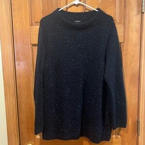 Talbots women’s mockneck side button specks textured sweater size xlarge .